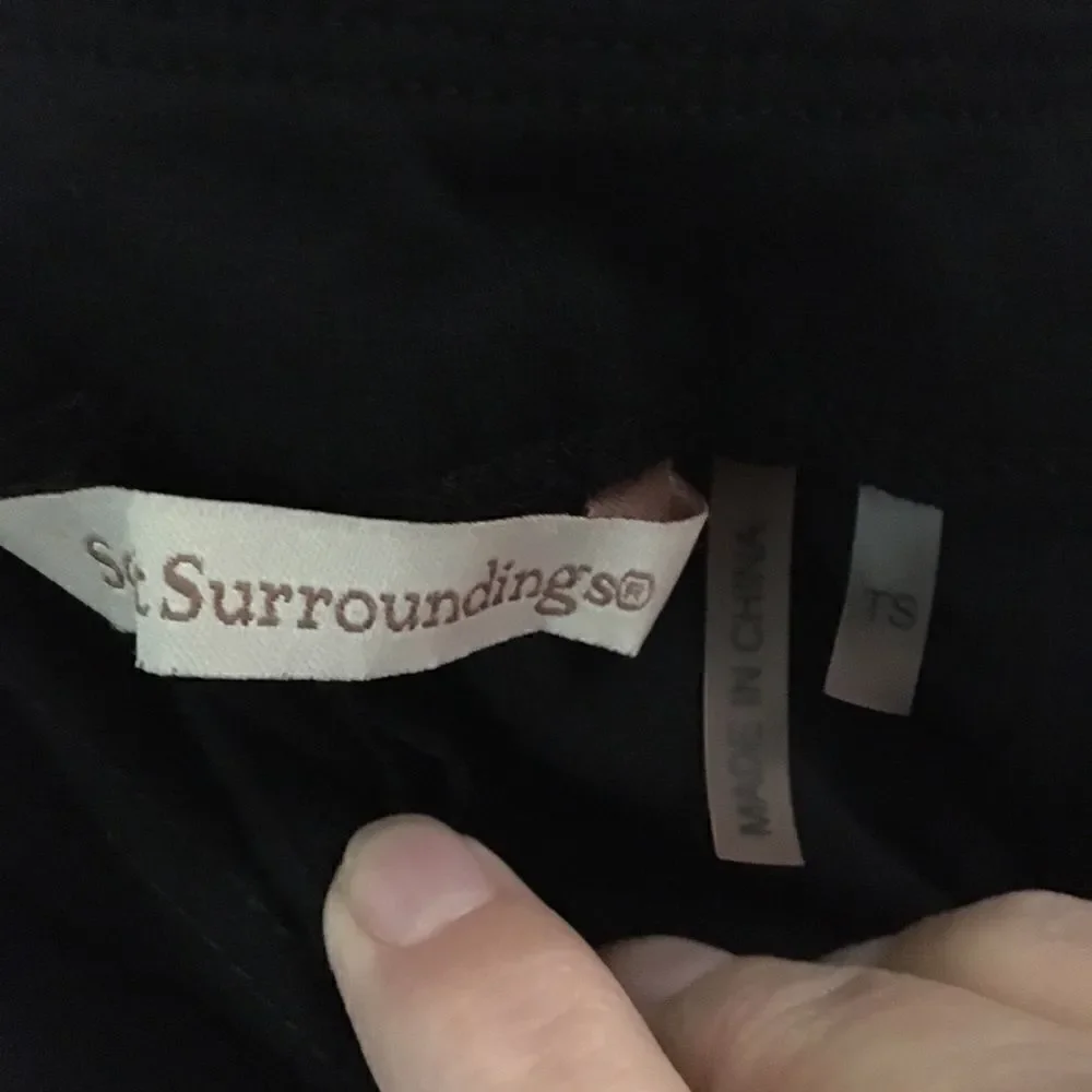 ‎Soft Surroundings black skinny pull on pants TS